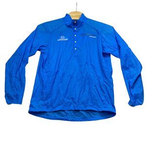 Patagonia XL Men's Blue Light Rain Coat 1/4 Snap Long Sleeve Nylon SEE DESC